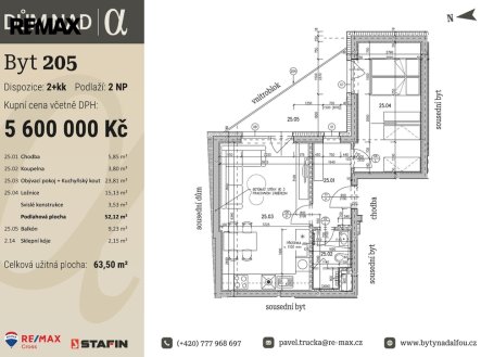 205-000001.jpg | Prodej bytu, 2+kk, 63 m²