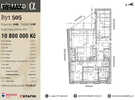 Prodej bytu, 4+kk, 115 m²