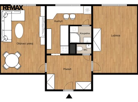 Pronájem bytu, 2+1, 57 m²