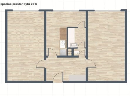 Prodej bytu, 2+1, 58 m²