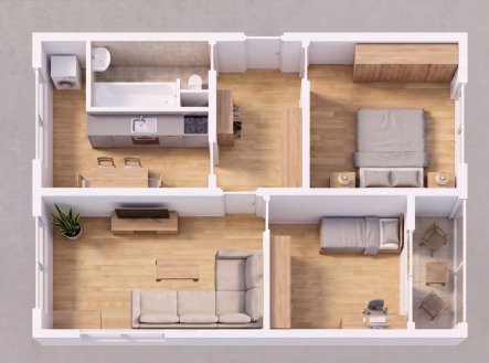 Prodej bytu, 3+1, 60 m²