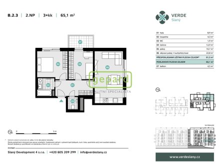 Prodej bytu, 3+kk, 68 m²