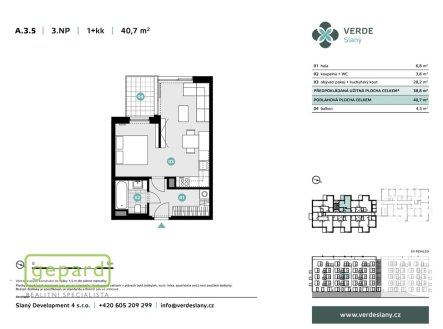 Prodej bytu, 1+kk, 45 m²