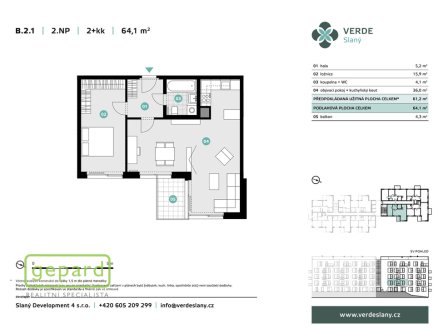 Prodej bytu, 2+kk, 68 m²