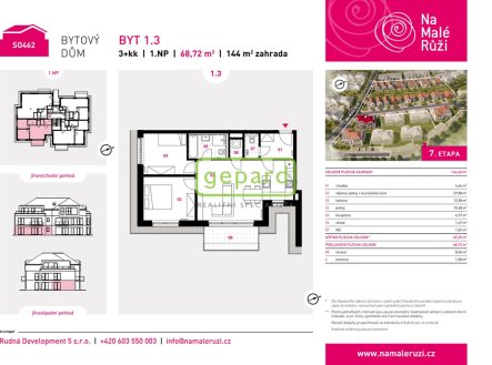 Prodej bytu, 3+kk, 68 m²