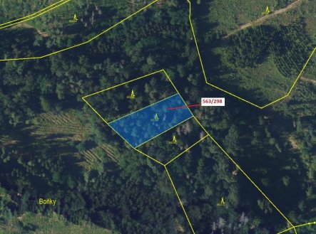 Prodej pozemku, les, 1 372 m²