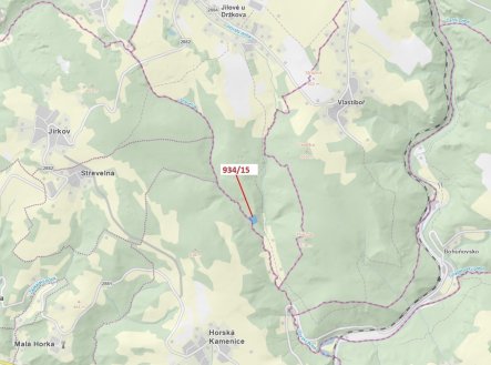 Prodej pozemku, les, 3 821 m²