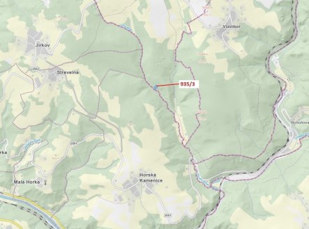 Prodej pozemku, les, 2 349 m²