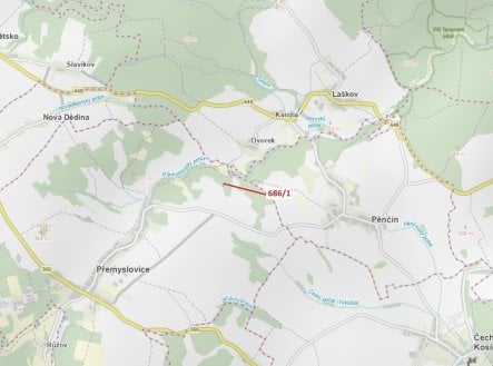 Prodej pozemku, les, 1 280 m²