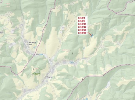 Prodej pozemku, les, 10 498 m²