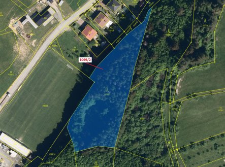 Prodej pozemku, les, 5 255 m²