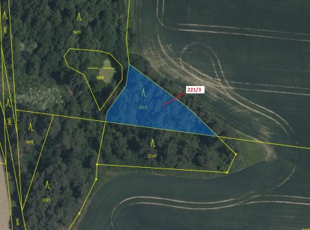 Prodej pozemku, les, 1 109 m²