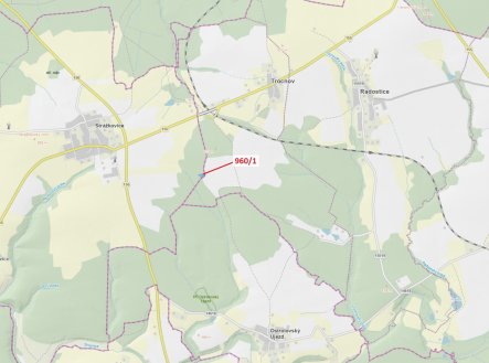Prodej pozemku, les, 2 342 m²