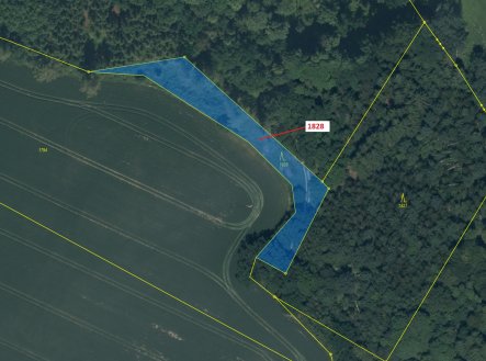 Prodej pozemku, les, 1 841 m²