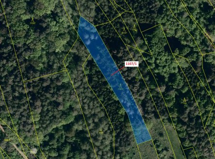 Prodej pozemku, les, 2 302 m²