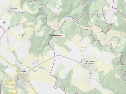 Prodej pozemku, les, 2 813 m²