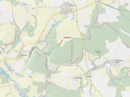 Prodej pozemku, les, 1 388 m²