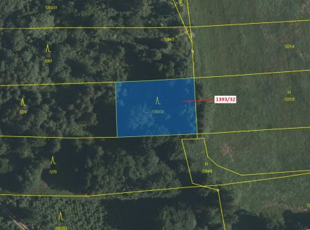 Prodej pozemku, les, 1 388 m²