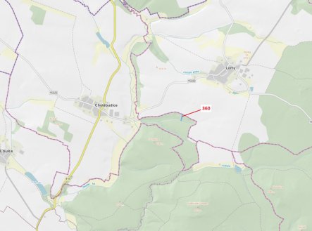 Prodej pozemku, les, 1 822 m²