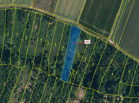 Prodej pozemku, les, 1 822 m²