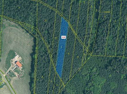 Prodej pozemku, les, 4 422 m²