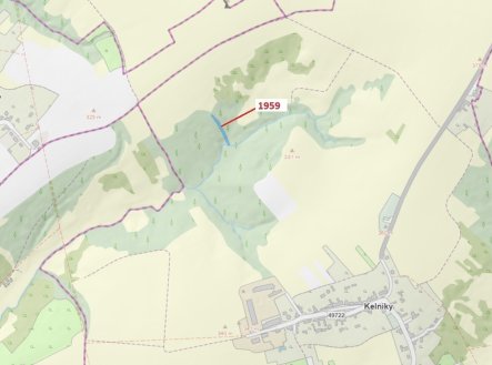 Prodej pozemku, les, 1 160 m²