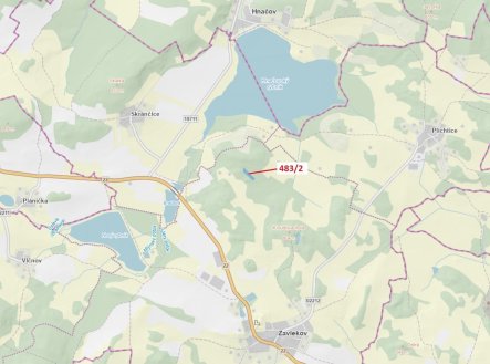 Prodej pozemku, les, 2 895 m²