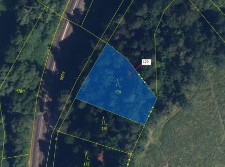 Prodej pozemku, les, 939 m²