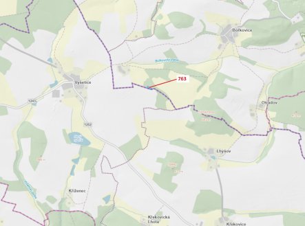 Prodej pozemku, les, 1 498 m²