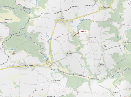 Prodej pozemku, les, 2 070 m²