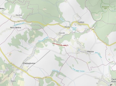 Prodej pozemku, les, 1 280 m²