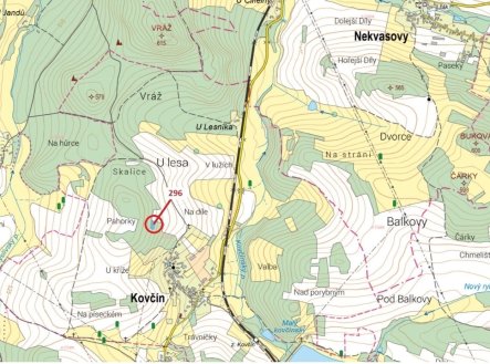 Prodej pozemku, les, 1 626 m²
