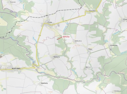 Prodej pozemku, les, 883 m²