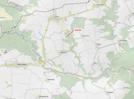 Prodej pozemku, les, 1 049 m²