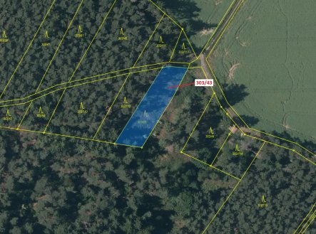 Prodej pozemku, les, 995 m²