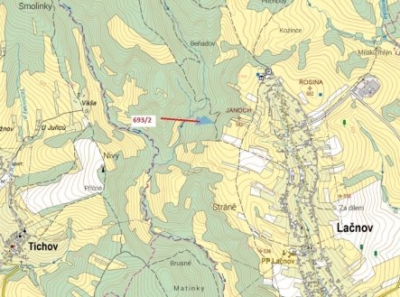 Prodej pozemku, les, 7 364 m²