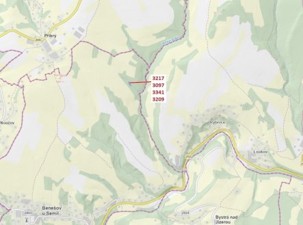 Prodej pozemku, les, 1 649 m²