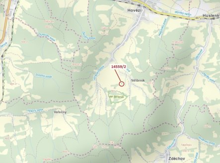 Prodej pozemku, les, 605 m²