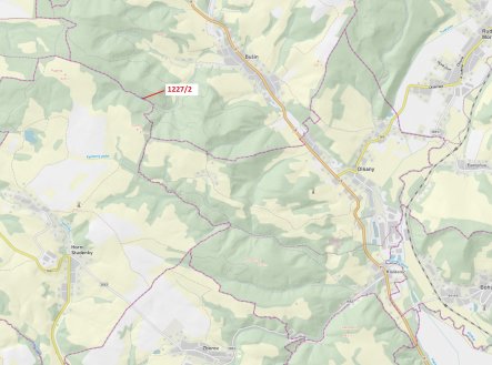 Prodej pozemku, les, 860 m²