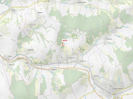Prodej pozemku, les, 782 m²