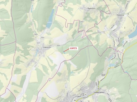 Prodej pozemku, les, 2 302 m²
