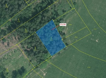 Prodej pozemku, les, 2 102 m²