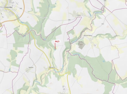 Prodej pozemku, les, 909 m²