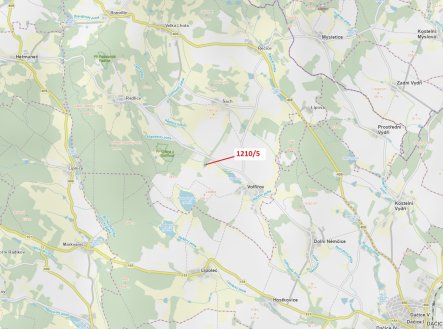 Prodej pozemku, les, 3 832 m²