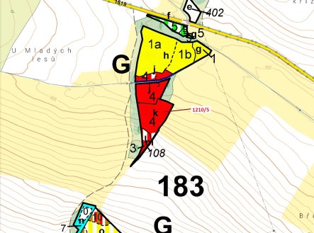 Prodej pozemku, les, 3 832 m²