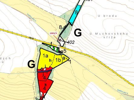 Prodej pozemku, les, 1 093 m²