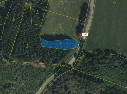 Prodej pozemku, les, 833 m²