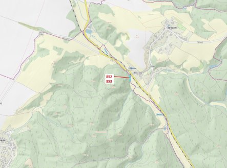 Prodej pozemku, les, 1 054 m²