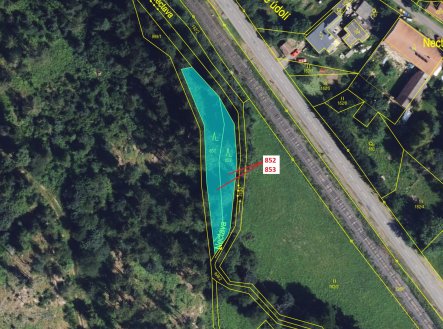 Prodej pozemku, les, 1 054 m²