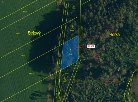 Prodej pozemku, les, 654 m²